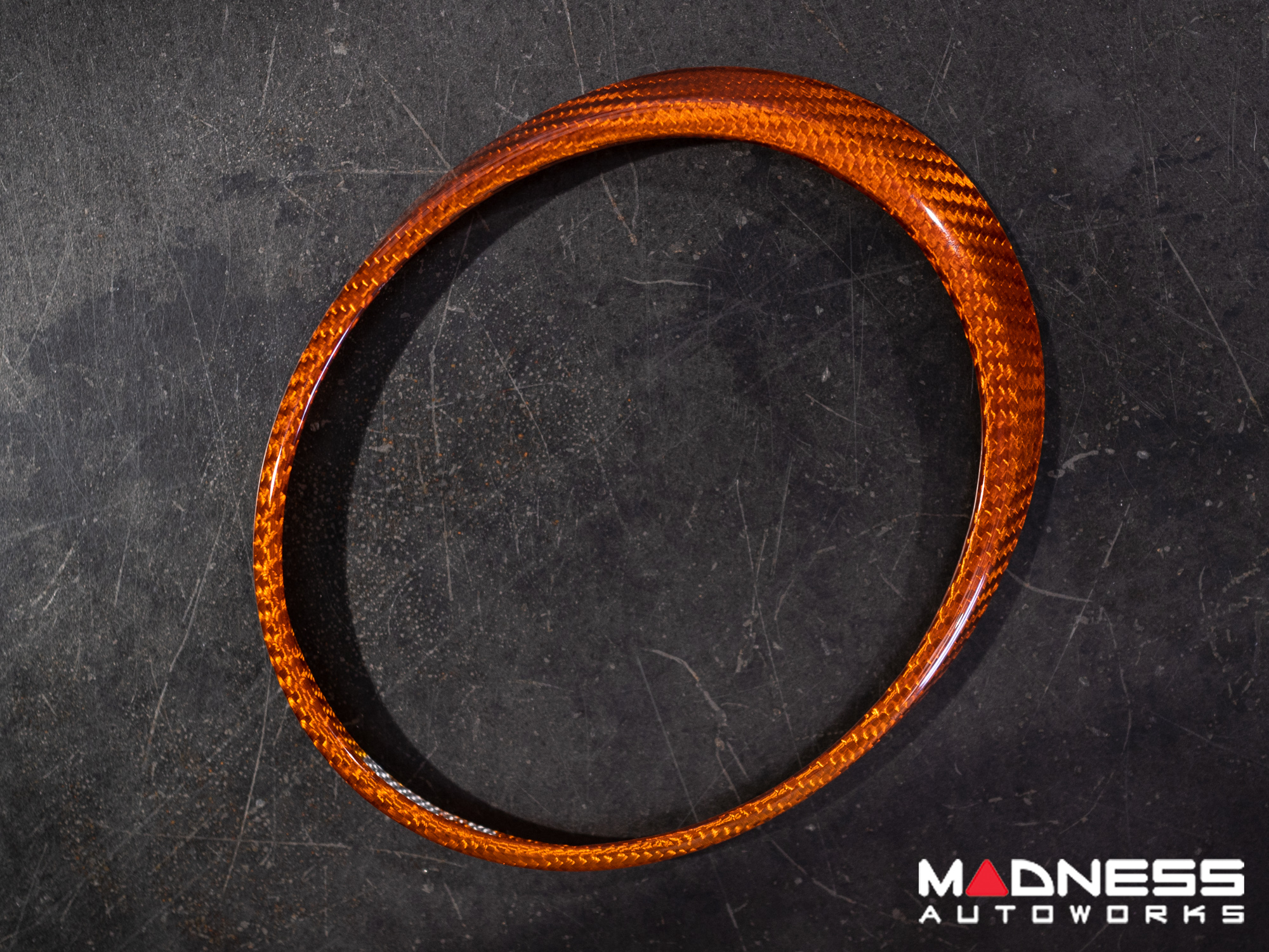 Jaguar F-TYPE Interior Trim - Carbon Fiber - Instrument Cluster Trim Rings - Orange Candy